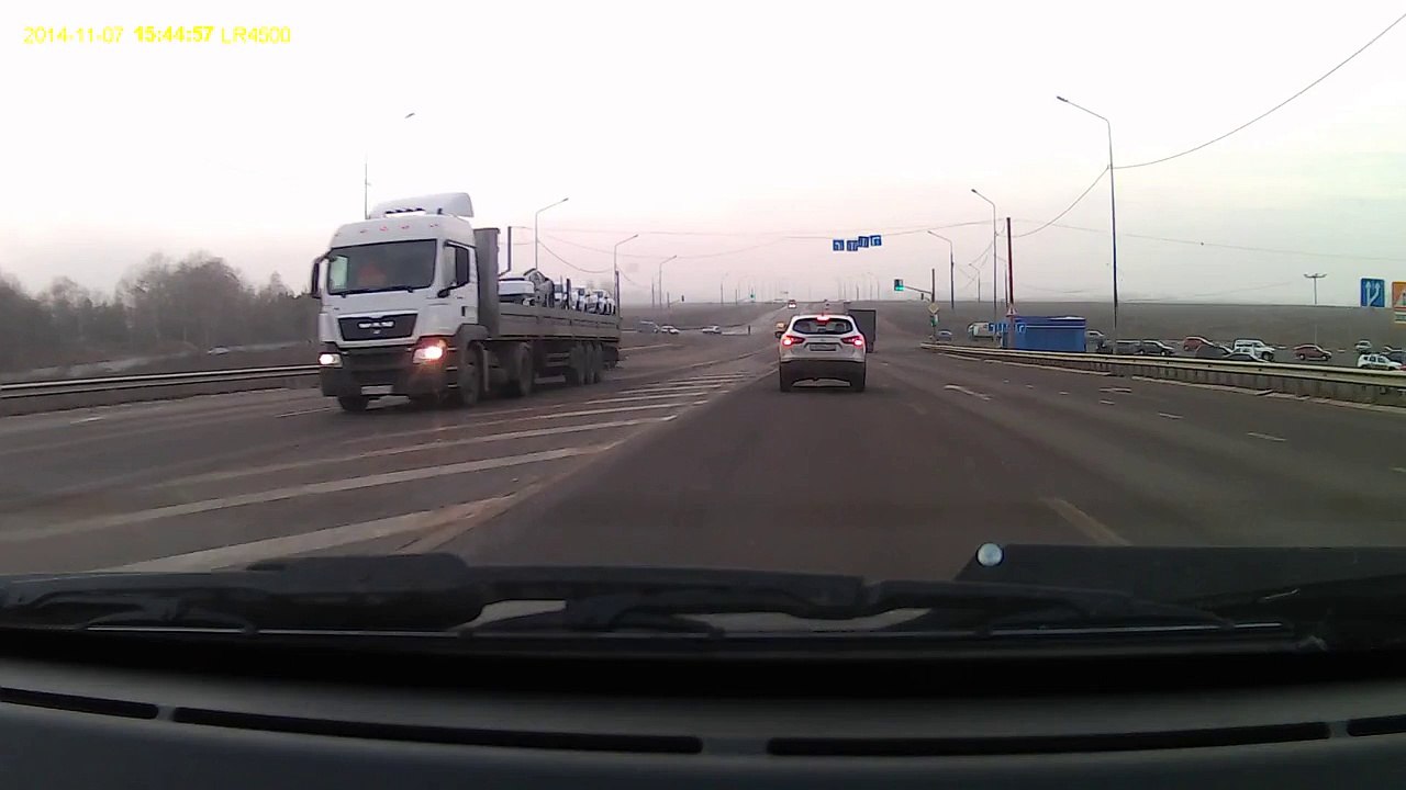 Lucky guy almost killed by a car... and a truck! Crash...