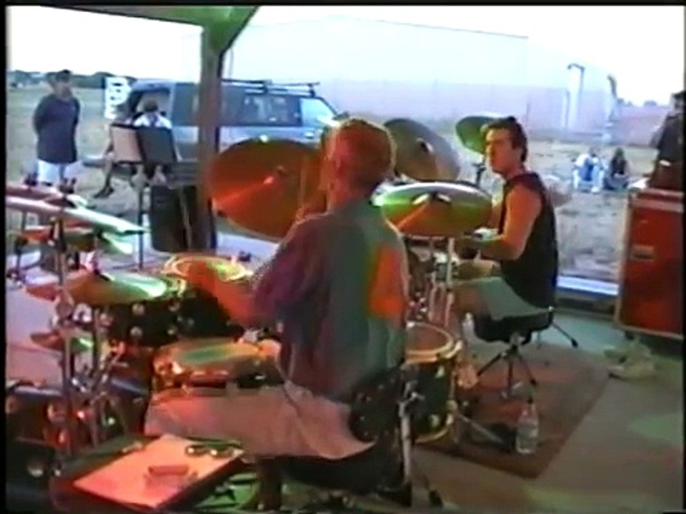 Ginger Baker and his son, Kofi Baker perform a Drum Duet