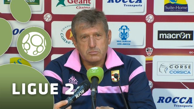 Conférence de presse AC Ajaccio - Evian TG FC (1-1) : Olivier PANTALONI (ACA) - Safet SUSIC (EVIAN) - 2015/2016