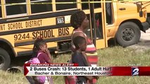 Multiple children injured when 2 school buses collide in NE Houston