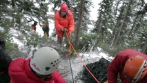 Ski Crashes # Ski Patrol   Rope Rescue Training   Sunshine Village