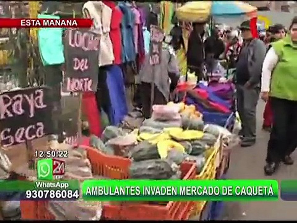 Ambulantes ocupan vereda y hasta la pista en San Martín de Porres