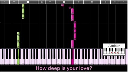 How Deep Is Your Love" - Calvin Harris & Disciples - [EASY] Piano Tutorial  w. Lyrics (Synthesia) - video Dailymotion