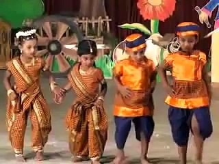 Cute Kids Dance on Maratha and Tamil folk dance