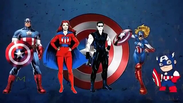Captain America Finger Family Rhymes | Animated Finger Family Children Nursery Rhymes