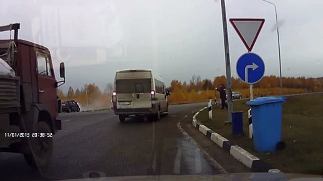 driver ejected from his car during terrible accident