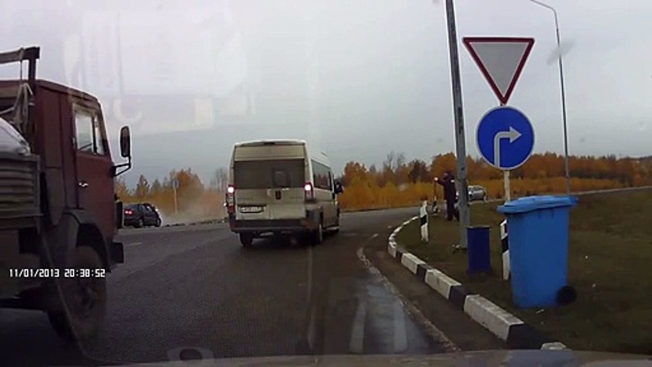 driver ejected from his car during terrible accident