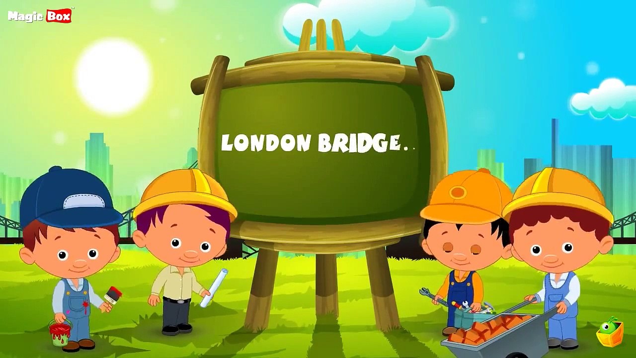 Karaoke  London Bridge   Songs With Lyrics   Cartoon Animated Rhymes For Kids