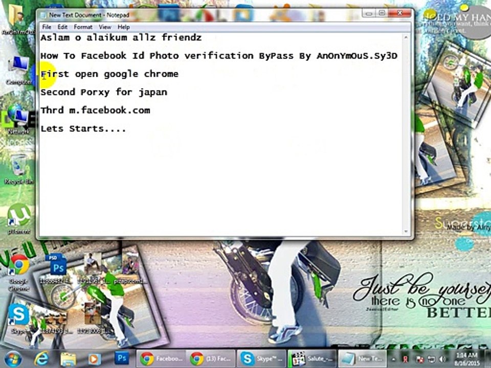 How To Facebook Id Photo Verification Bypass By AnOnYmOuS.sY3D