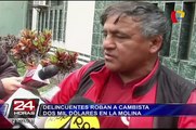 La Molina: delincuentes asaltan a cambista y le arrebatan dos mil dólares