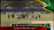 Gen Raheel Sharif hits 4 on Shahid Afridi,s bowl in Rawalpindi Cricket ground