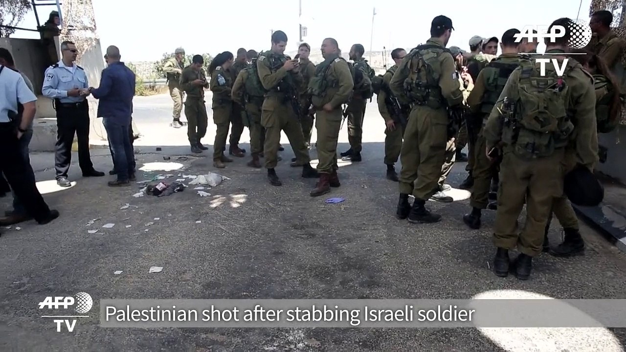 Palestinian shot after stabbing Israeli soldier: army
