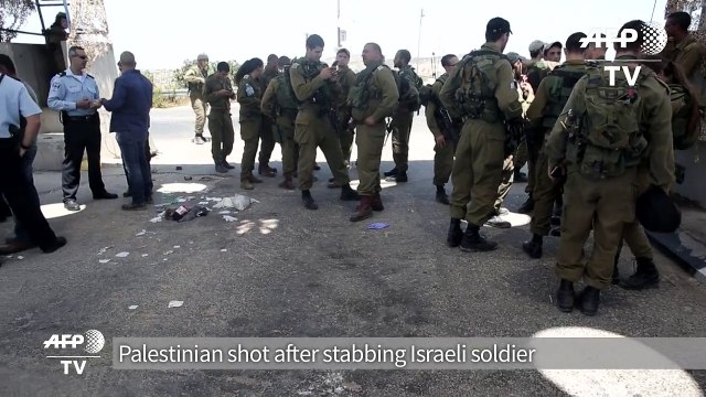 Palestinian shot after stabbing Israeli soldier: army