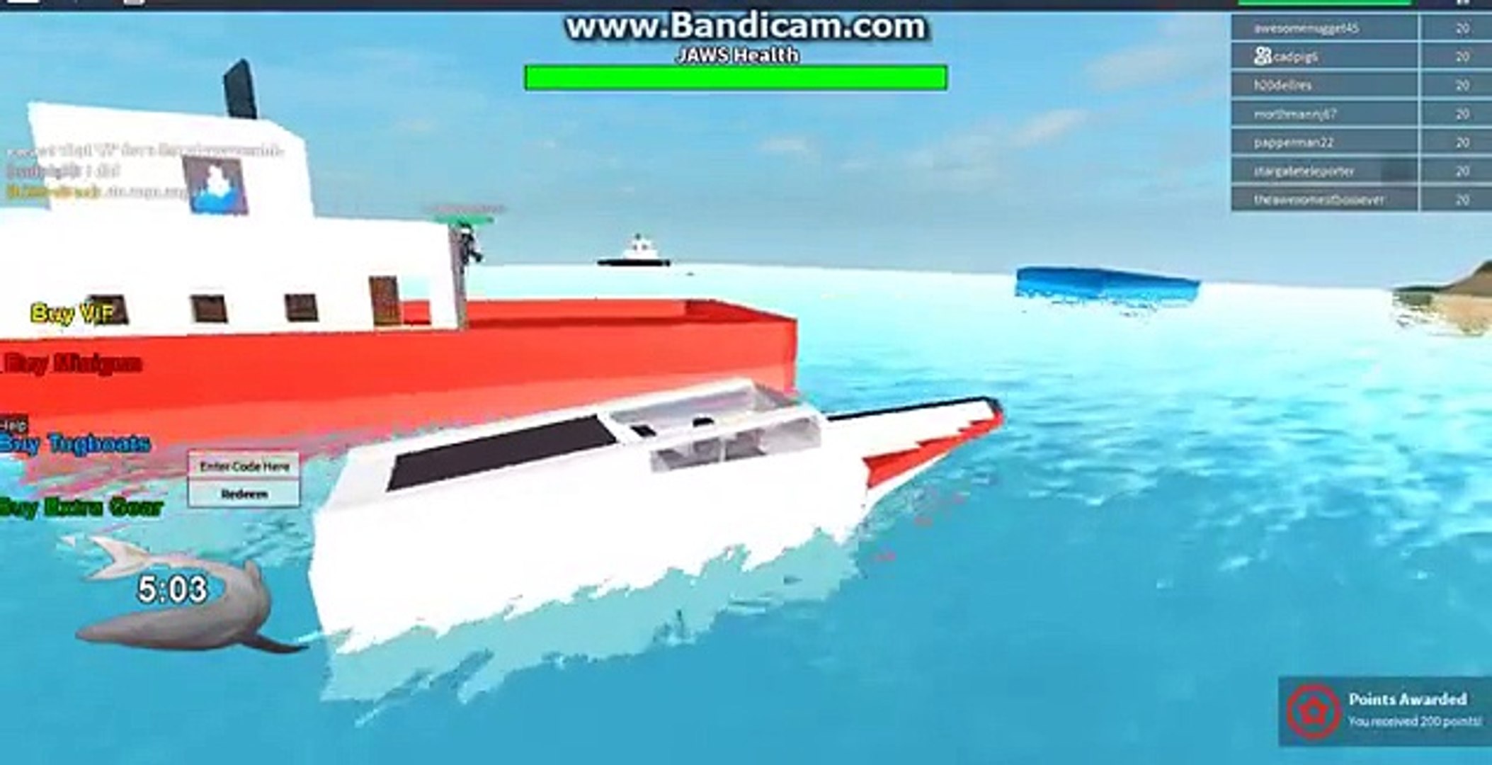 Roblox Jaws Video Dailymotion - roblox jaws game