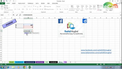 IFERROR Formula In MS Excel 2013