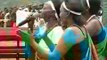 Women dancers welcome President Kagame to Nyaruguru
