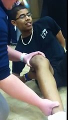 Dislocated knee get put back in place