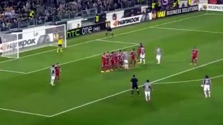 Andrea Pirlo - Amazing Free Kick Technique Goal Vs Lyon - Uefa Europe League 2014
