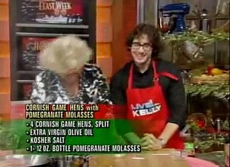 Josh Groban on Live with Kelly (CoHosting) 12-8-2011 Part 4--Cooking with Anne Burrell