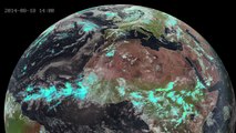 Time-lapse of Earth in August 2014 - Full Weather Geoengineering 4K