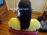 Full Sew~ in install on Natural Hair using Malaysian Relaxed Hair INVISIBLE HAIRLINE