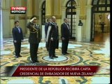 Presidente recibe Cartas Credenciales del Embajador de Nueva Zelanda