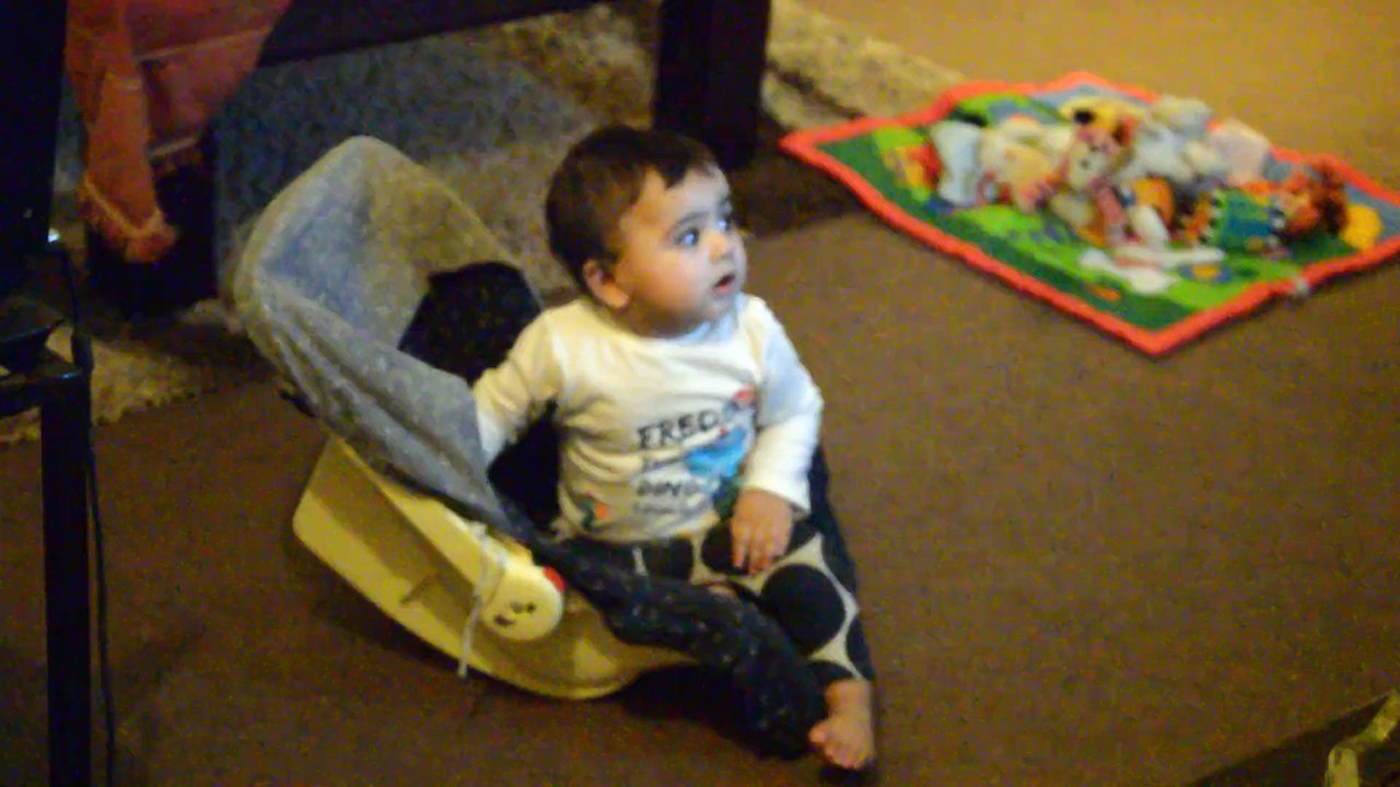 my cute baby is watching his fav cartoon baby Einstein