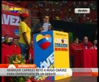 Henrique Capriles  reta a Hugo Chávez a debatir sobre problemáticas del país