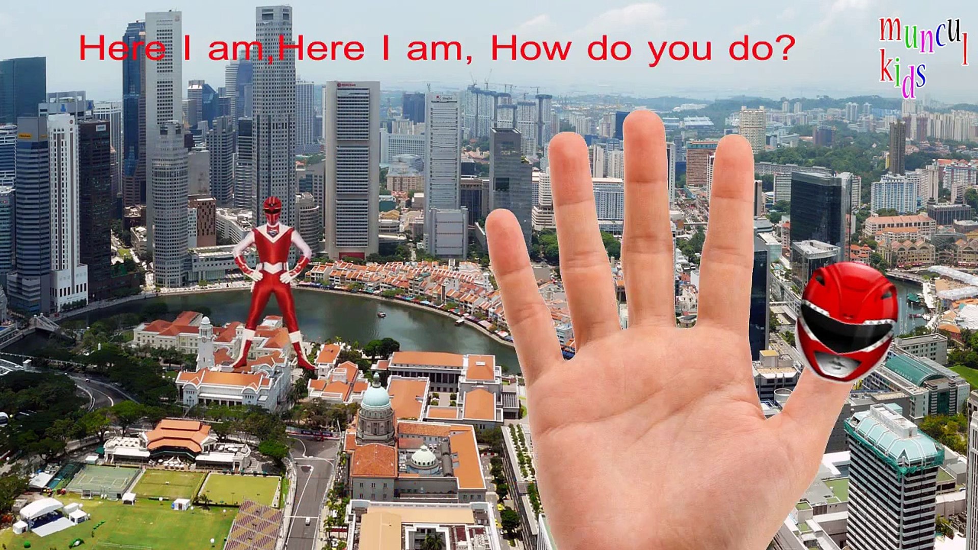 ⁣power ranger in finger family