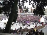 Rome - Italy - walking down the stairway towards the political strike at Piazza del Popolo