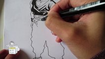 How to draw super saiyan Gohan 孫 悟飯 超サイヤ人