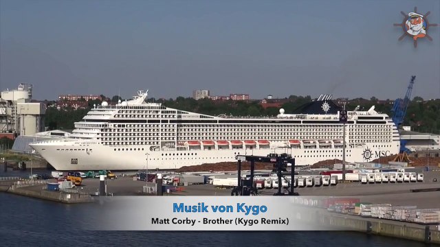 MSC Orchestra Kiel Auslaufen Gefilmt von der Mein Schiff 3 aus