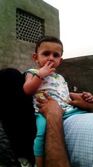 cute baby doing cute actions