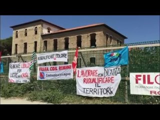 下载视频: Crisi edilizia, protesta dei sindacati. Presidio davanti alla colonia Murri