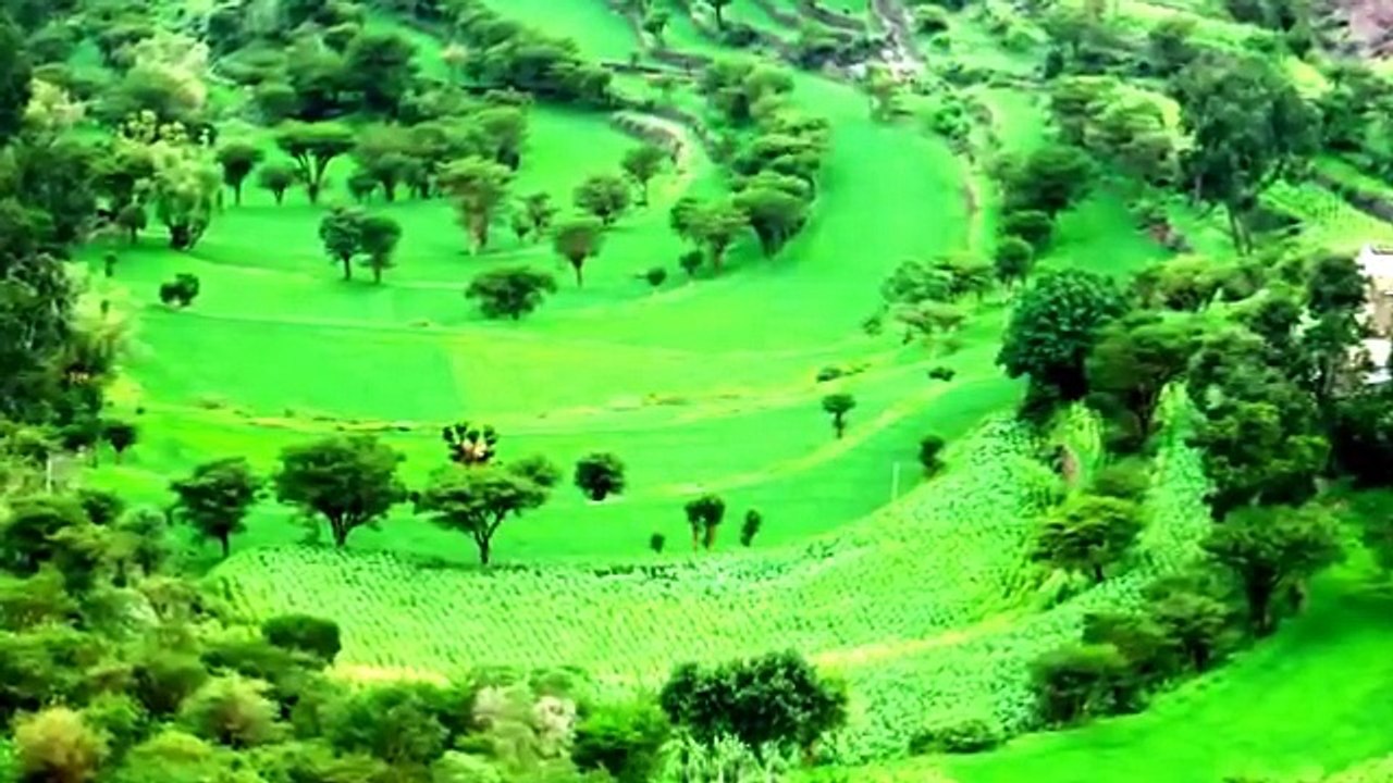 اجمل مناظر  محافظة اب اليمن طبيعيه يمنيه مع اجمل اغنيه يمنيه