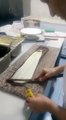 Iraqi Cook makes decorative cake - pretty chocolate panels