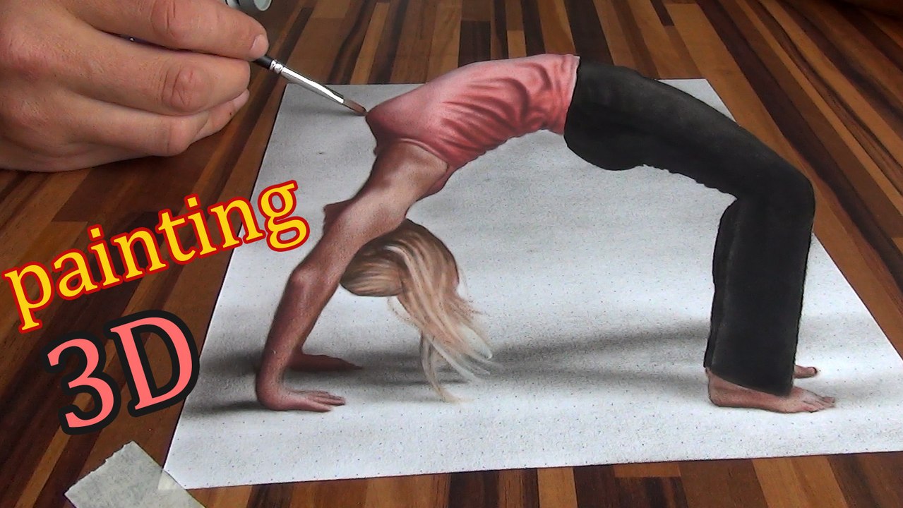 3D Drawing of an optical illusion/Speed Painting