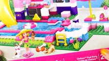 Barbie Pool Party with Chelsea Mega Bloks LEGO #80136 Surprise Guest Mermaid Ariel Hello Kitty
