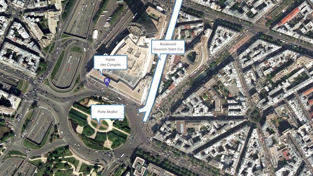 Plan d'accès au 58 bd Gouvion-Saint-Cyr 75017 Paris