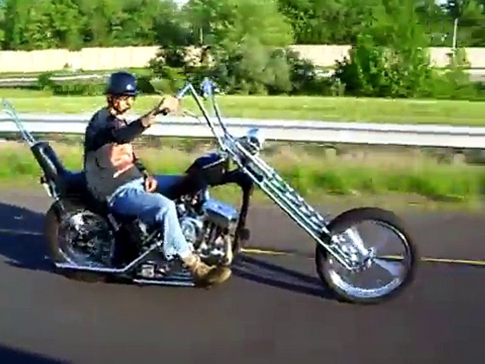 Old School Harley Sportster CHopper- Heading to Hooters Bike Night