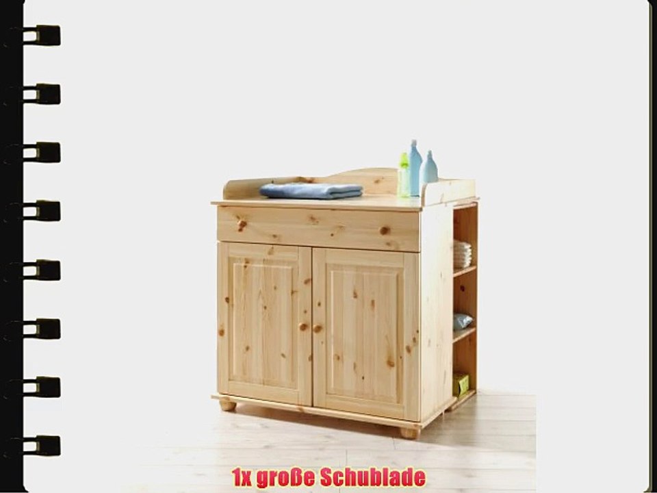 TICAA Baby Wickelkommode Adam Kiefer Natur