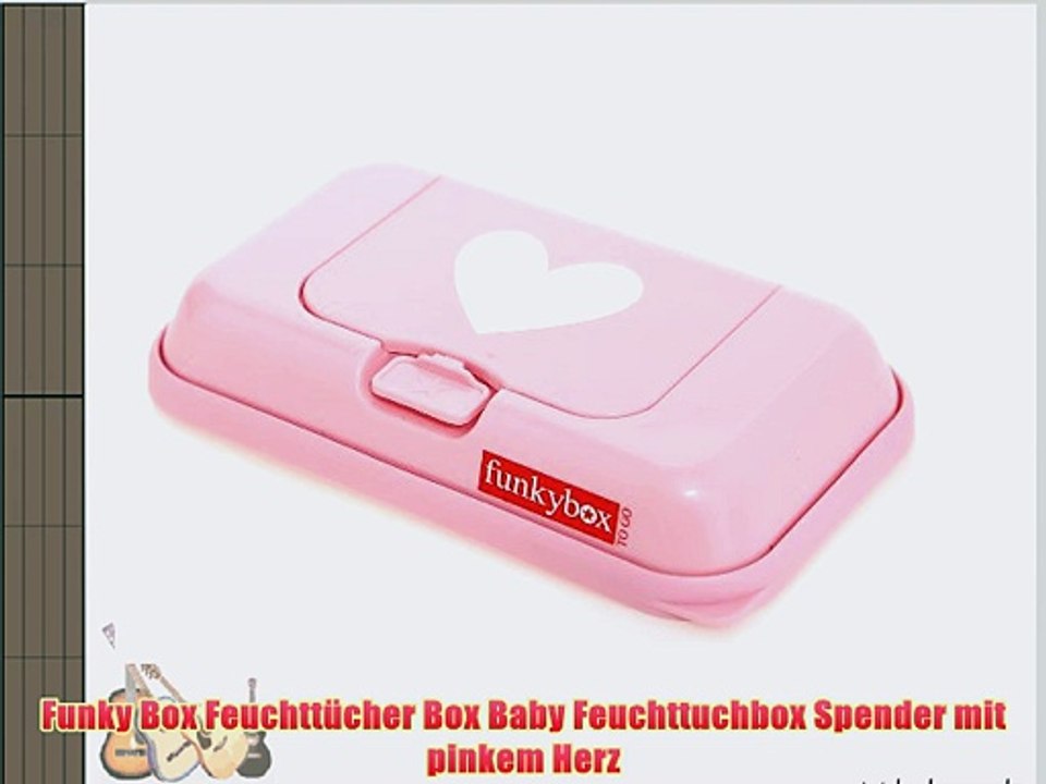 Funky Box Feuchtt?cher Box Baby Feuchttuchbox Spender mit pinkem Herz