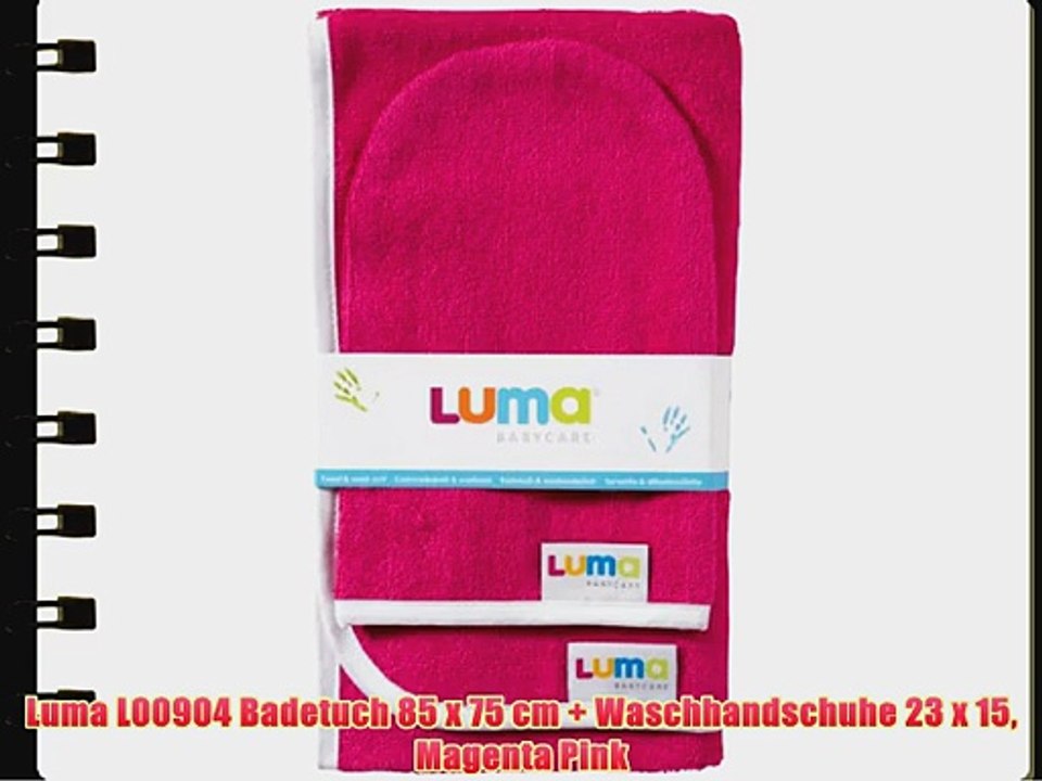 Luma L00904 Badetuch 85 x 75 cm   Waschhandschuhe 23 x 15 Magenta Pink