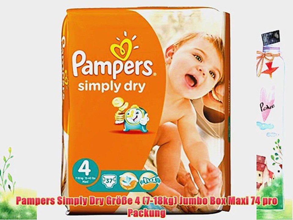Pampers Simply Dry Gr??e 4 (7-18kg) Jumbo Box Maxi 74 pro Packung