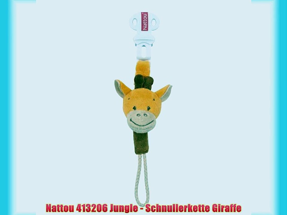 Nattou 413206 Jungle - Schnullerkette Giraffe