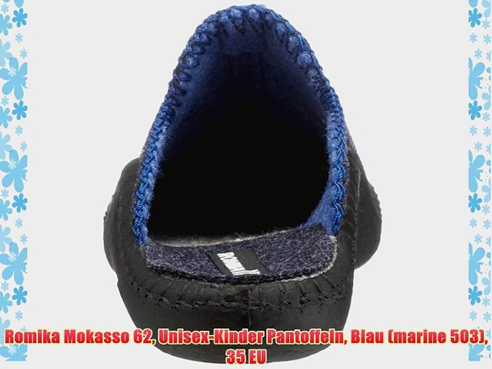 Romika Mokasso 62 Unisex-Kinder Pantoffeln Blau (marine 503) 35 EU