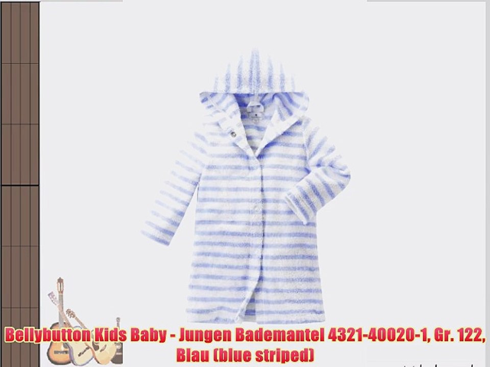 Bellybutton Kids Baby - Jungen Bademantel 4321-40020-1 Gr. 122 Blau (blue striped)