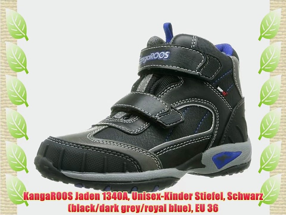 KangaROOS Jaden 1340A Unisex-Kinder Stiefel Schwarz (black/dark grey/royal blue) EU 36