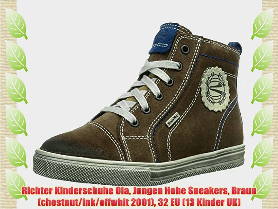 Richter Kinderschuhe Ola Jungen Hohe Sneakers Braun (chestnut/ink/offwhit 2001) 32 EU (13 Kinder