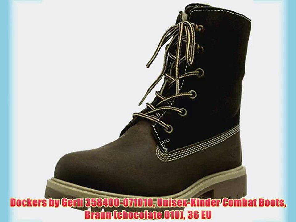 Dockers by Gerli 358400-071010 Unisex-Kinder Combat Boots Braun (chocolate 010) 36 EU